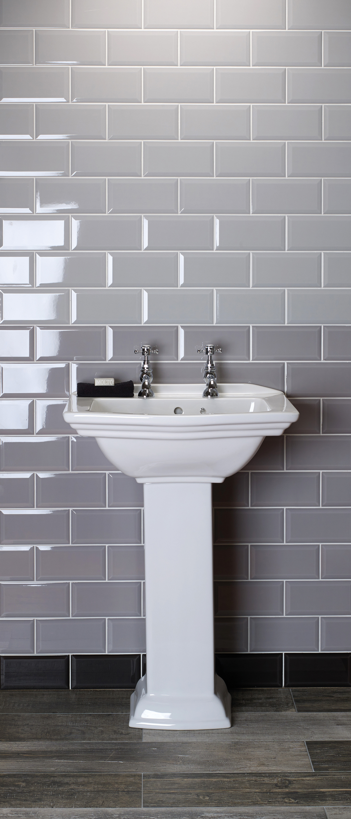 Metro Ambience Arctic Grey Brick Shaped, Grey Metro Tile Bathroom Ideas